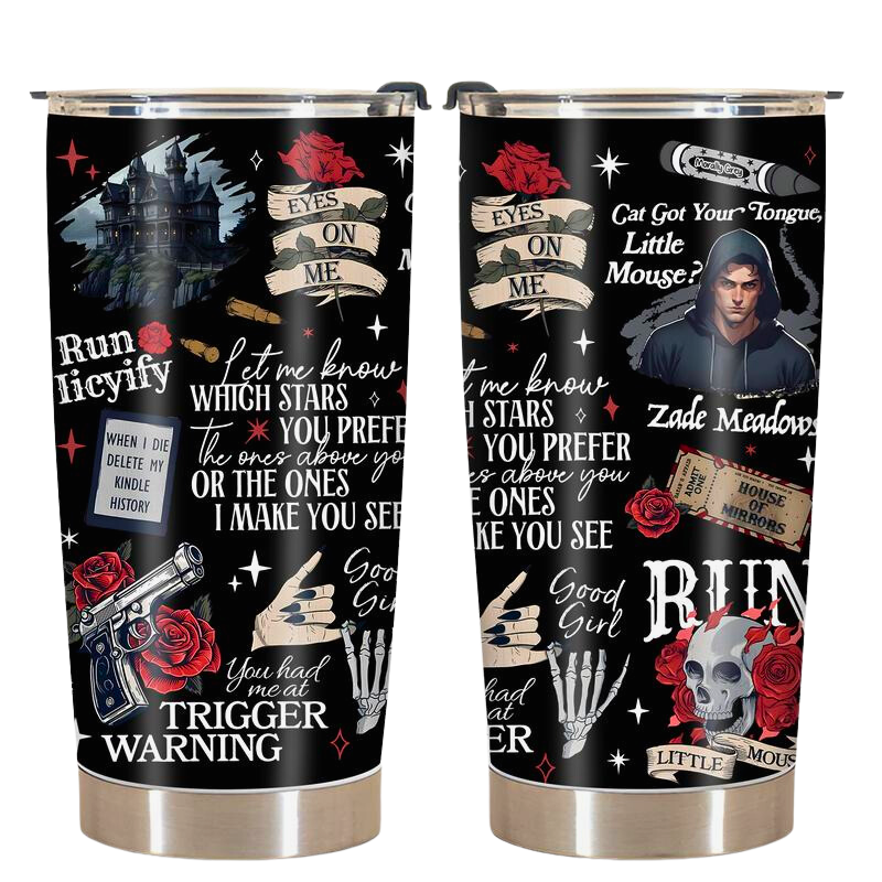 Run Little Mouse Haunting Adeline Tumbler, Dark Romance Drinkware, Smut Reader, Book Lover Gifts for Her Dark Romance