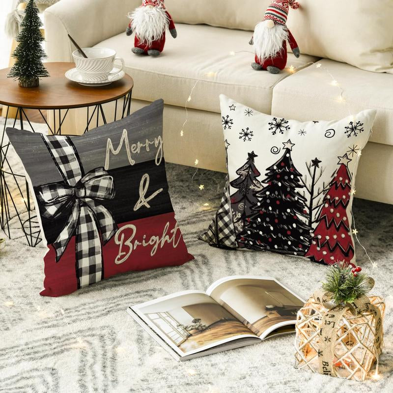 Christmas Joy Throw Pillow Covers