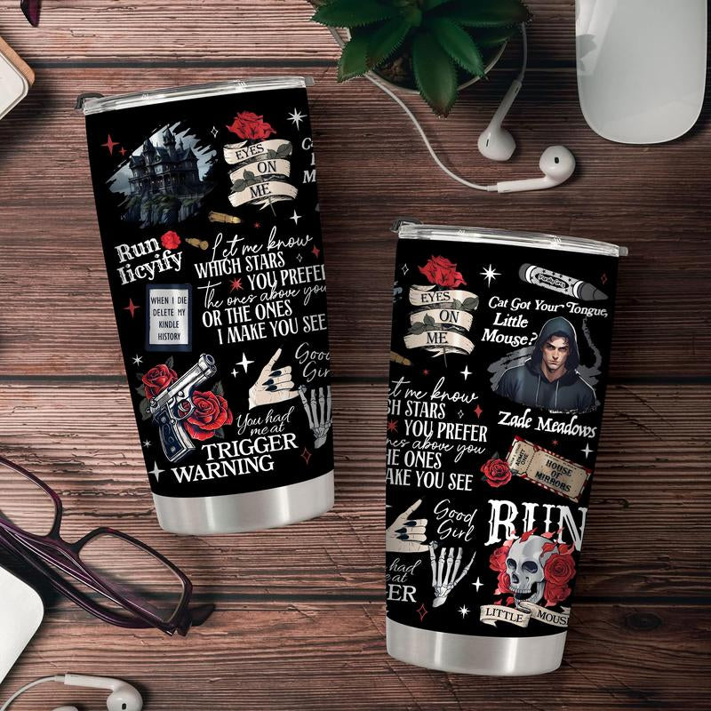 Run Little Mouse Haunting Adeline Tumbler, Dark Romance Drinkware, Smut Reader, Book Lover Gifts for Her Dark Romance