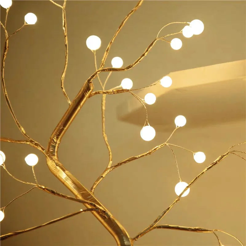 Tree Copper Wire LED Bedroom