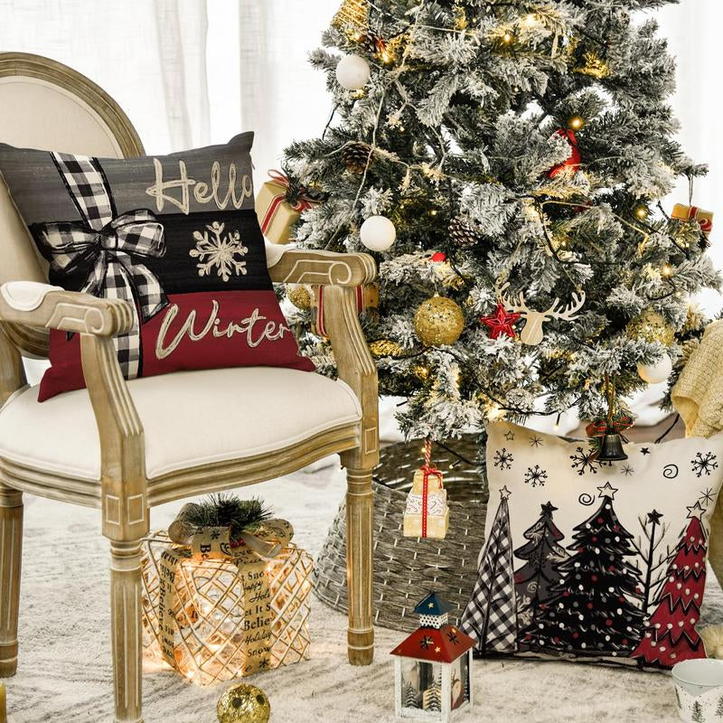 Christmas Joy Throw Pillow Covers